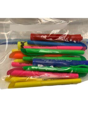 Assorted Highlighters Lot Of 16 Sharpie Bic Fluorescent Colors Office School Sup